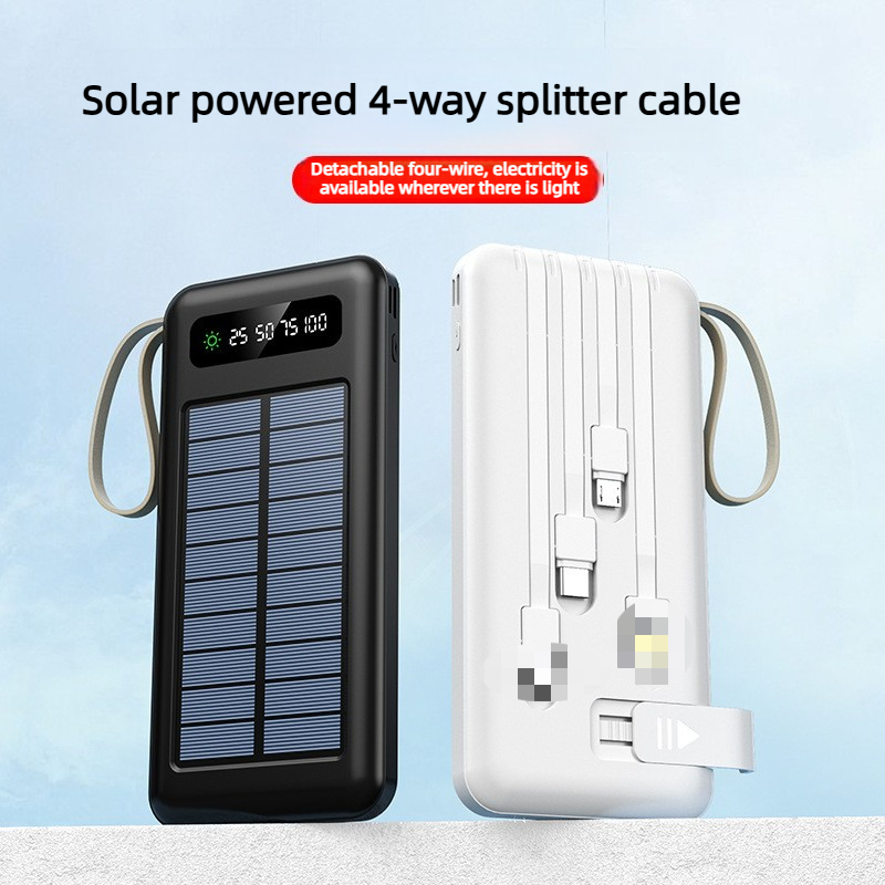 Usb Charger Dynamo - 10000/20000mAh 야외용 태양광 대용량 모바일 보조배터리