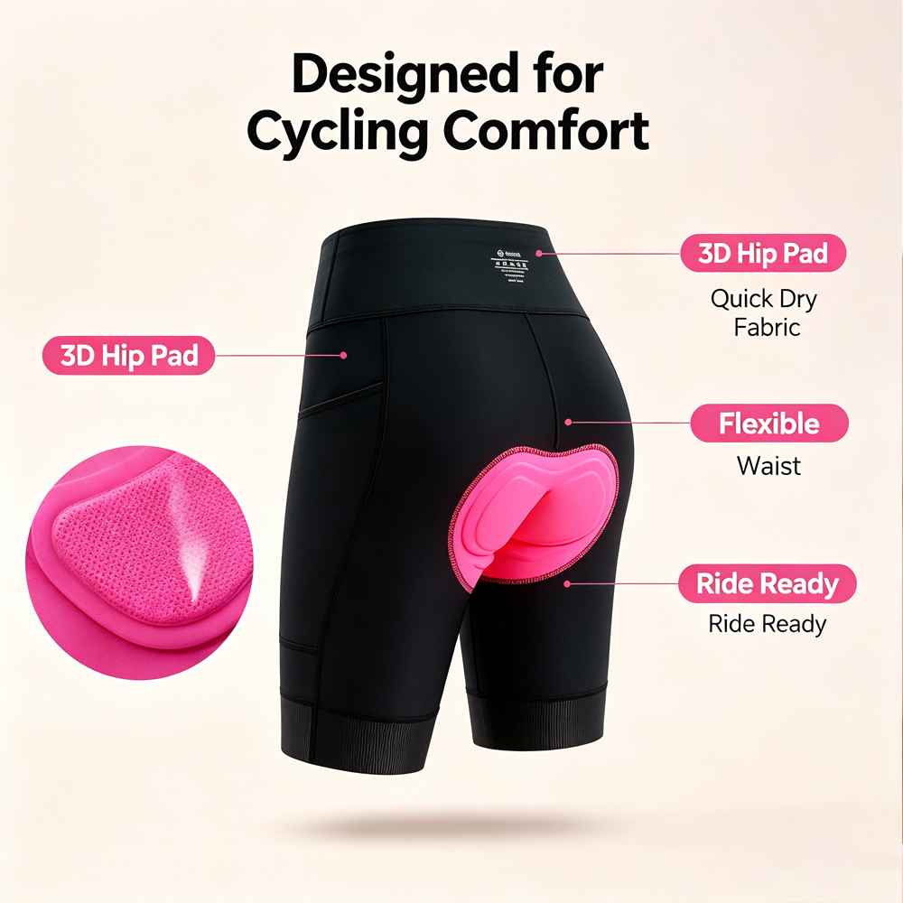 OZZOMM 여성용 4D 패드 자전거 반바지 1개 –  - Cycling Shorts For Commute 리뷰 및 가격