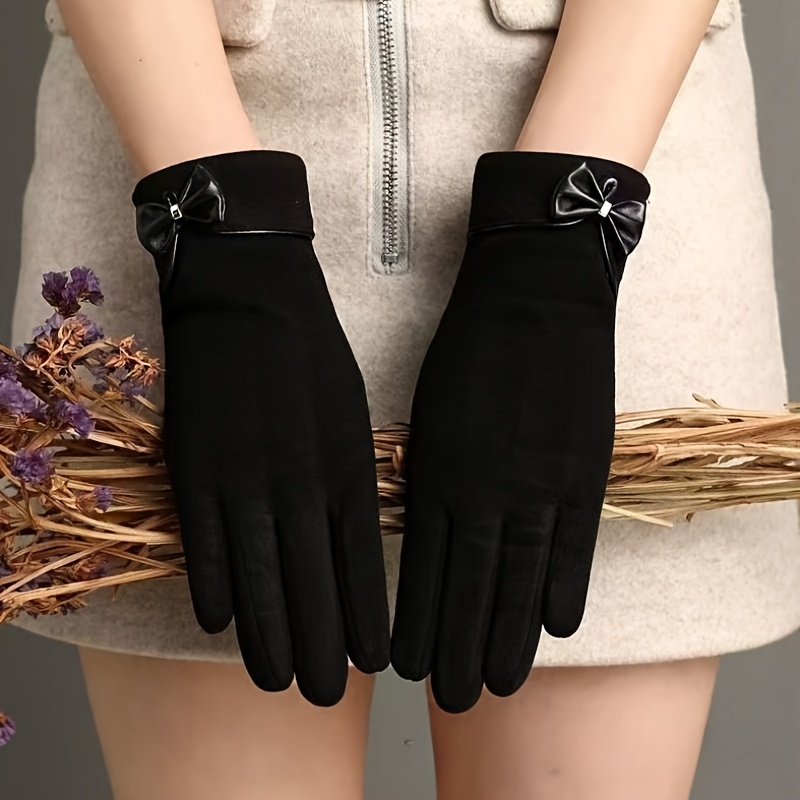 겨울 여성용 리본 터치스크린 따뜻한 야외 의류 다용도  - Cycling Commute Essentials 리뷰 및 가격