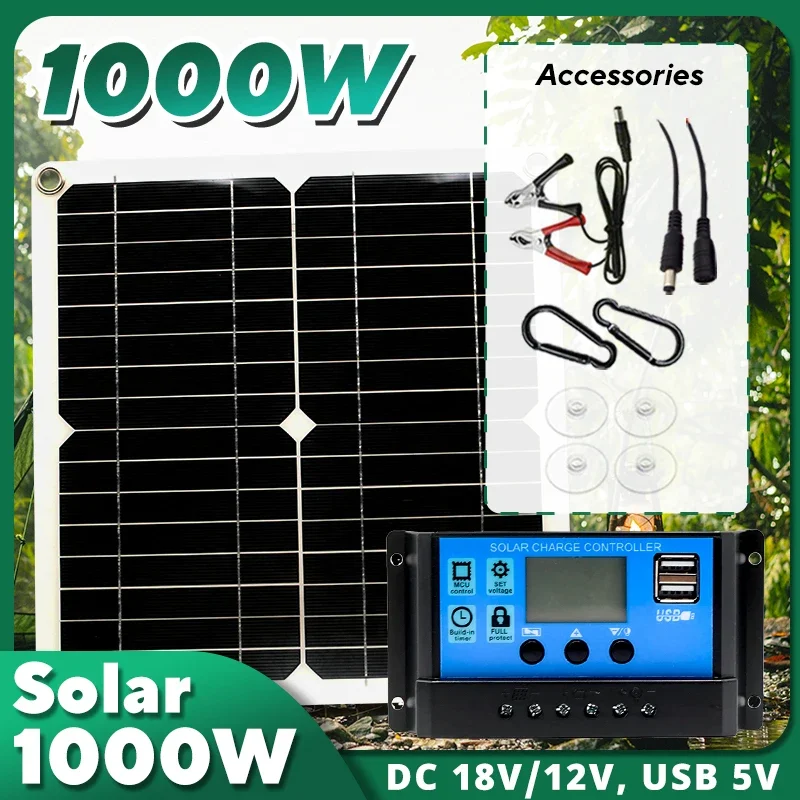 1000W 태양광 패널 키트, 12V 태양광 셀 10A - Usb Charger Dynamo 리뷰 및 가격